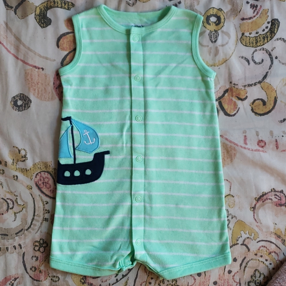 Carters Baby Boy Short Rompers Size 6 Months - Picture 3 of 6